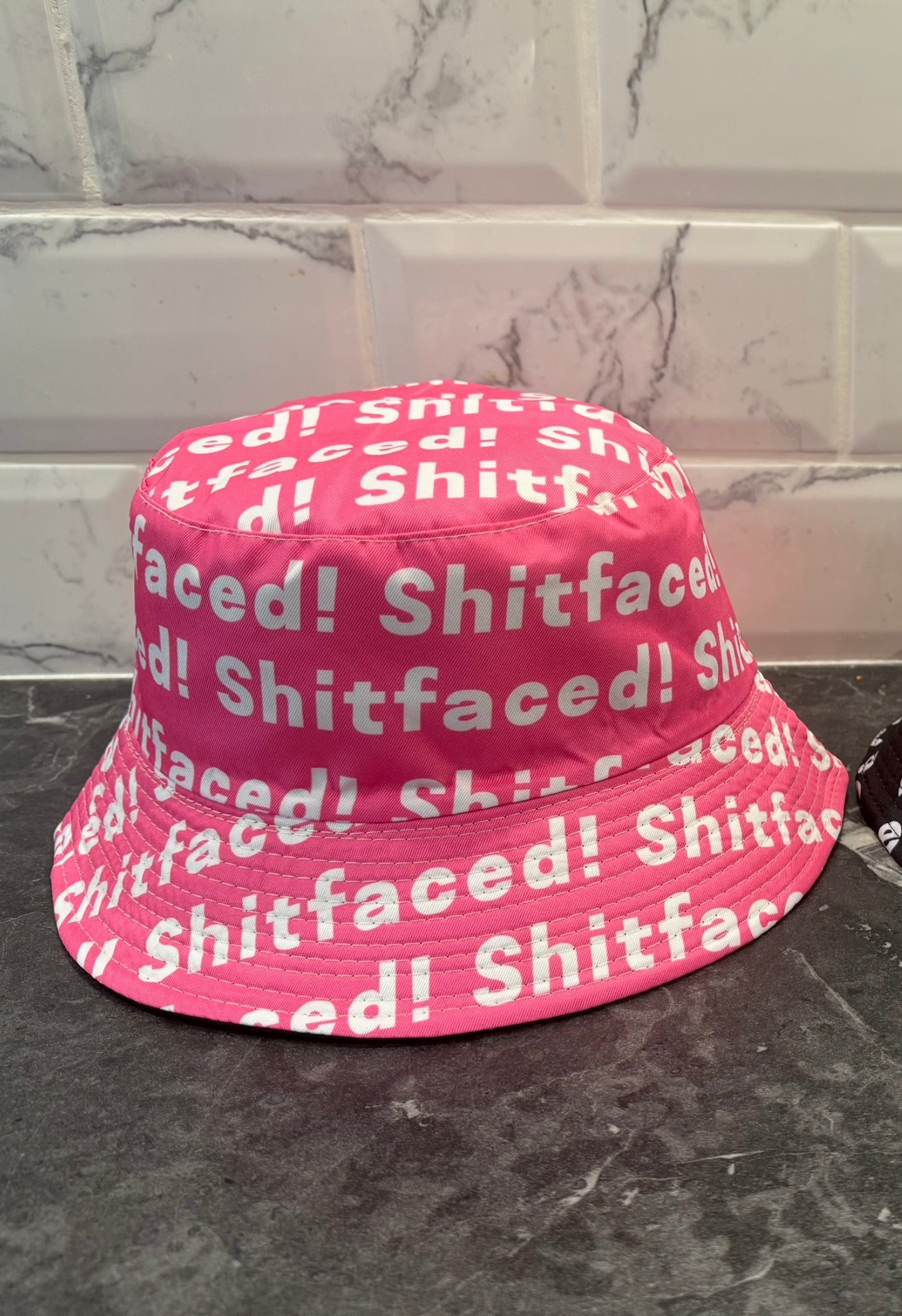 “Shitfaced” bucket hat