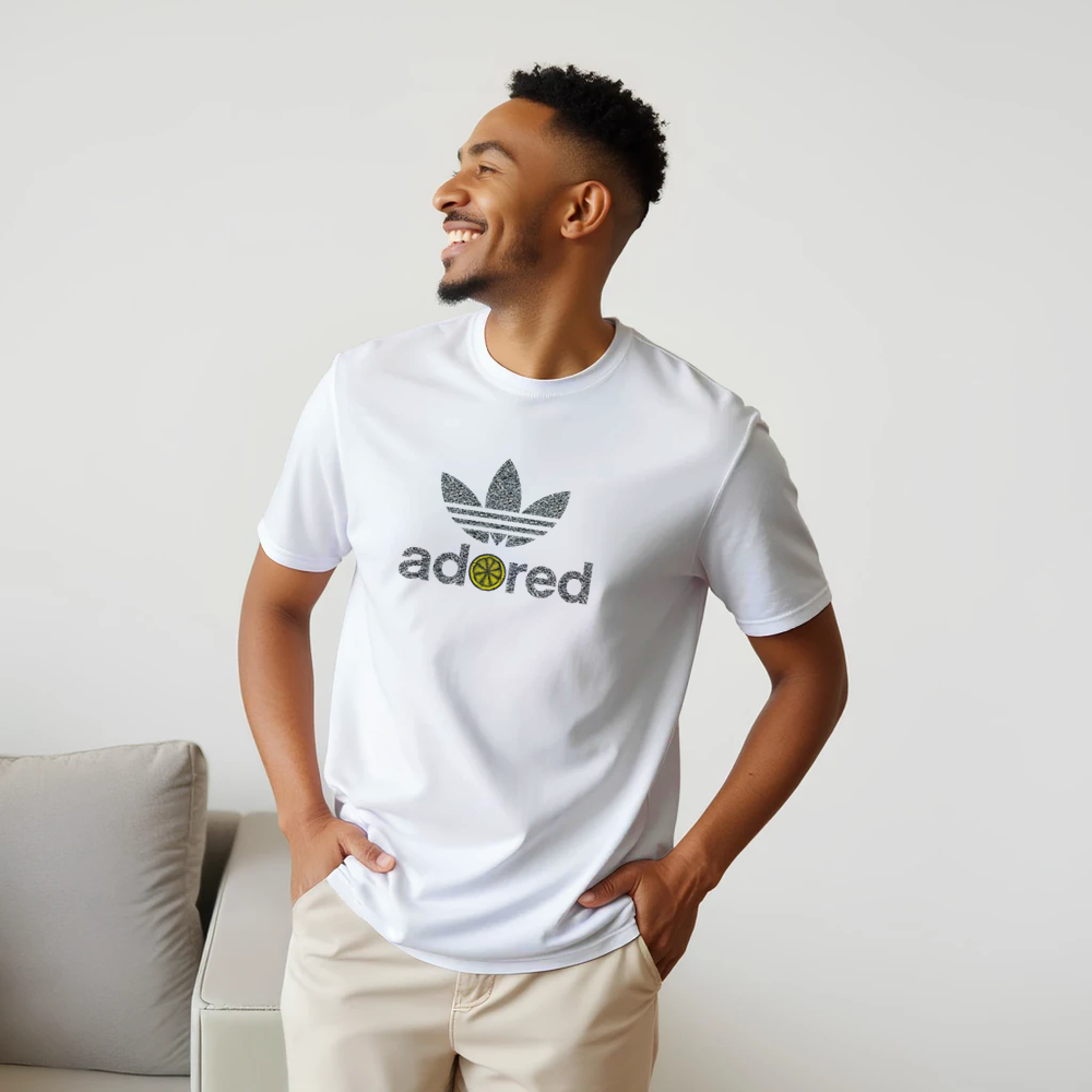 Adored stone pattern Trefoil T-Shirt