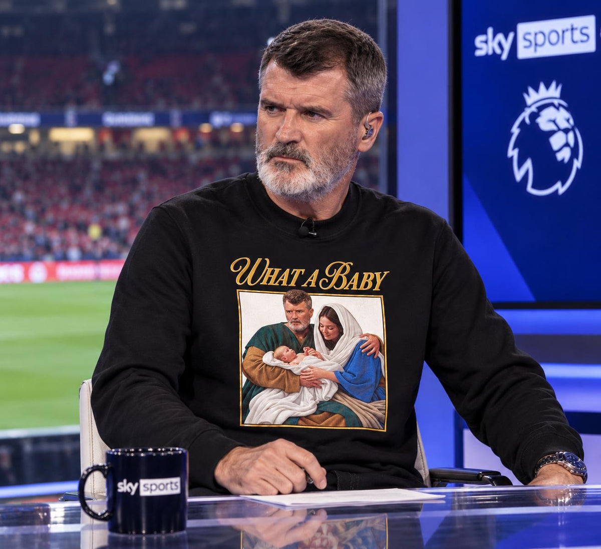 "What a baby" Roy Keane quote Christmas Jumper