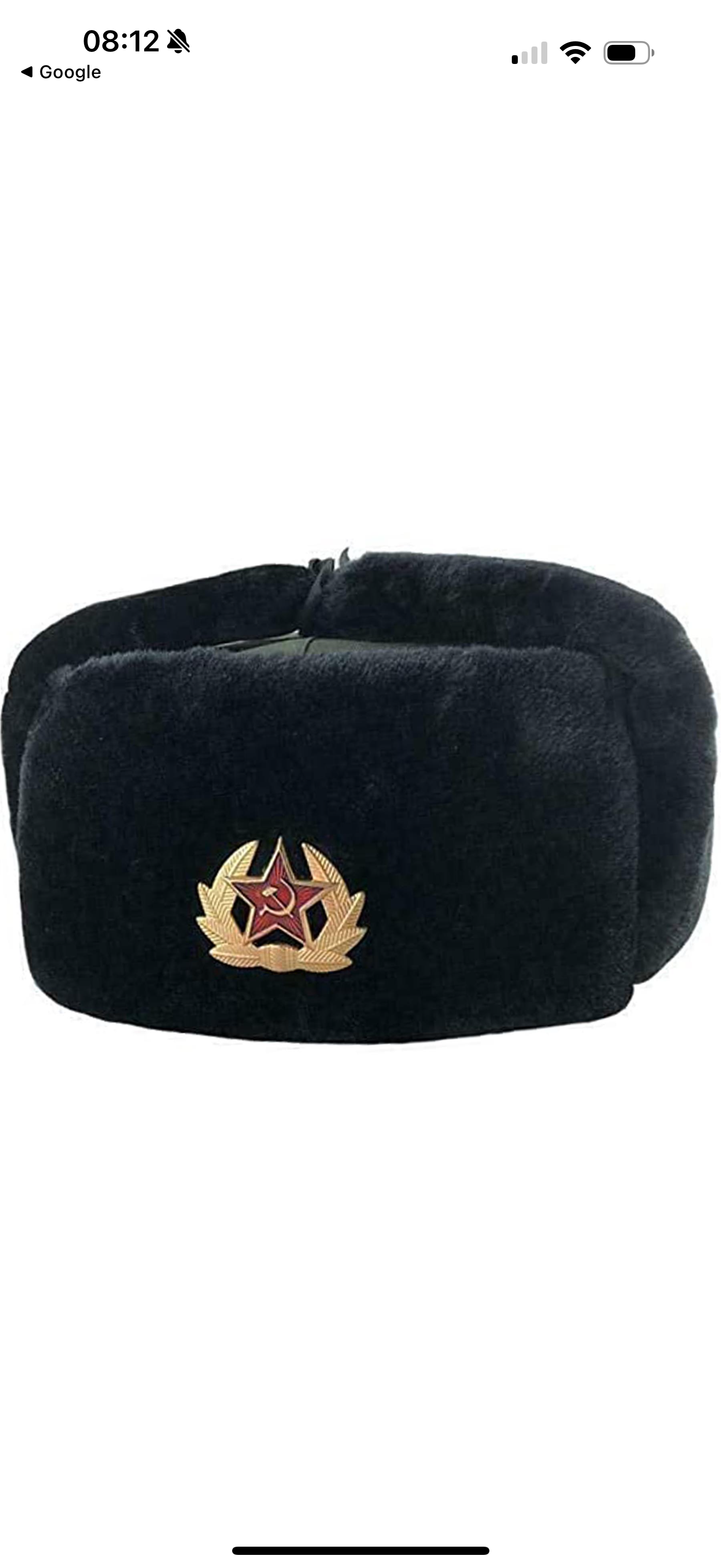 Russian cossack style hat - black