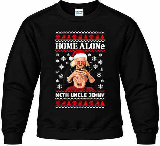 Home alone with uncle jimmy Christmas Jumper