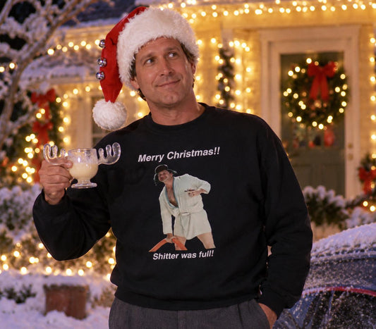 National Lampoons themed "Shitter was full" Christmas Jumper