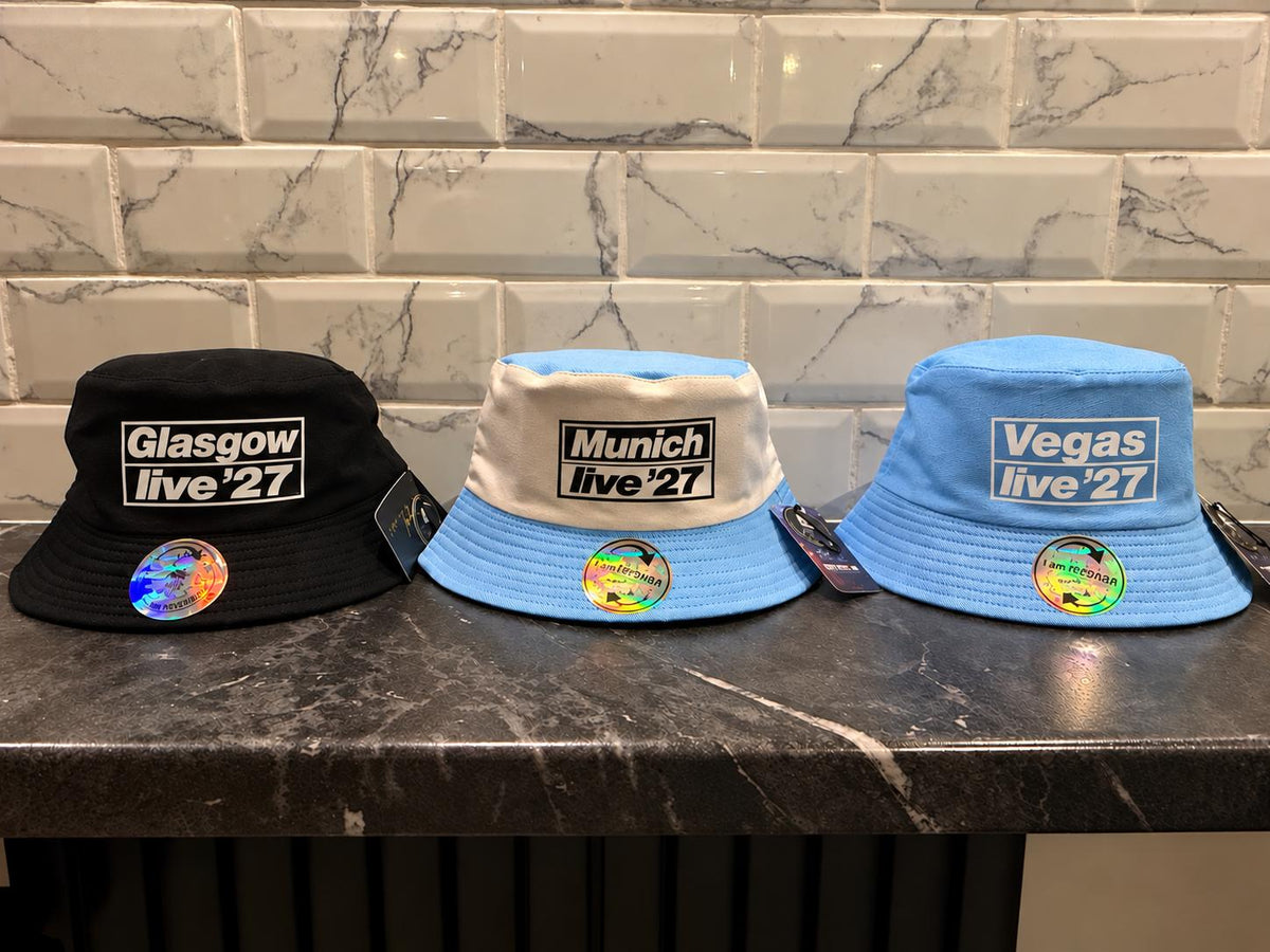 Live '27 Oasis style concert bucket hats