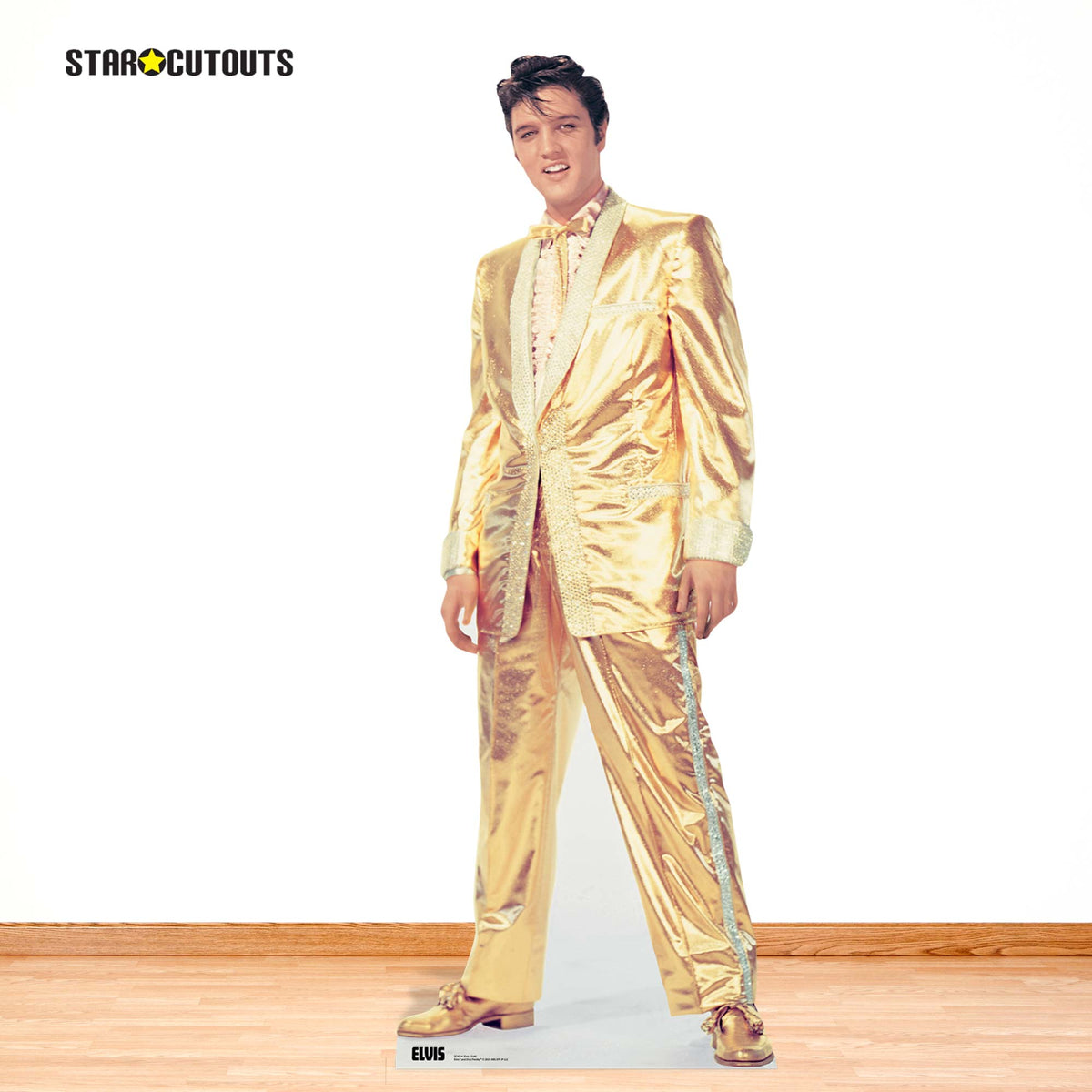SC4714 Elvis Gold Lamé  Suit Remastered Cardboard Cut Out Height 183cm