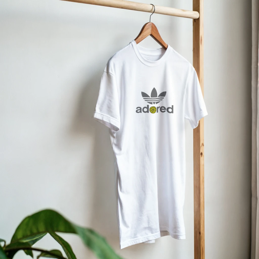 Adored Canvas pattern Trefoil T-Shirt