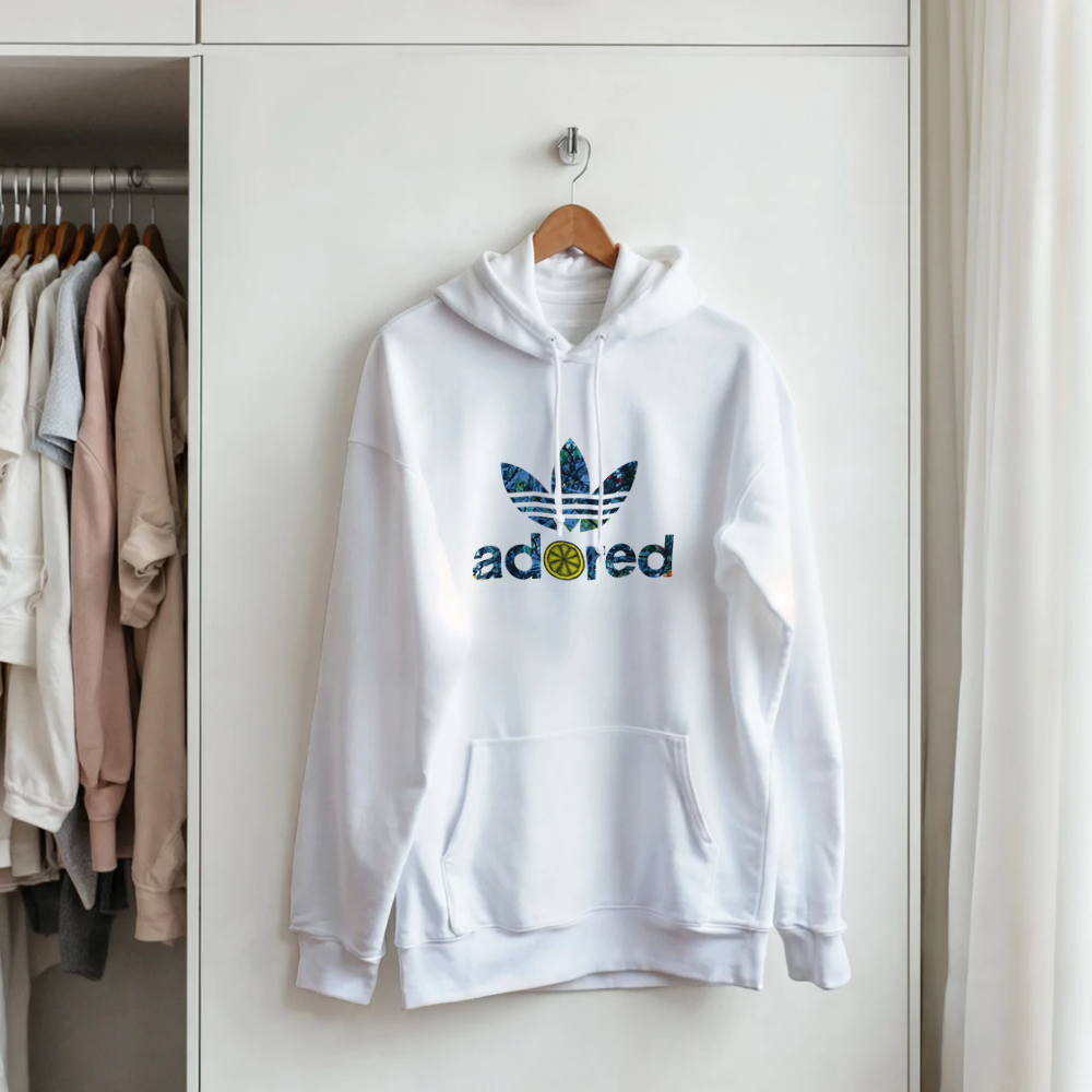 Adored Paint Splat Trefoil design Hoody