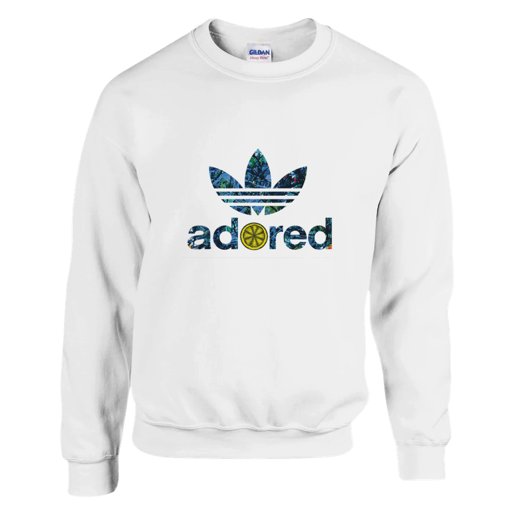 Adored Paint splat trefoil design sweatshirt - White