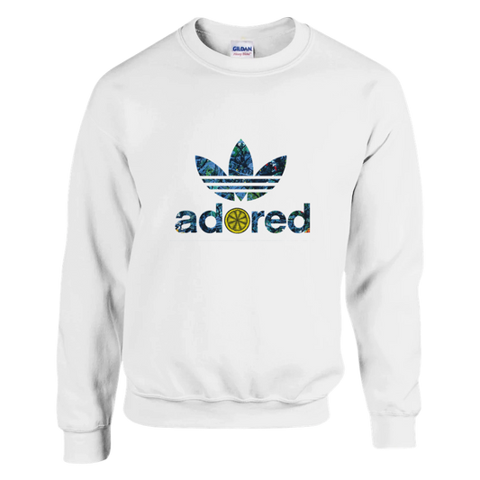 Sweat-shirt motif trèfle éclaboussures de peinture Adored - Blanc