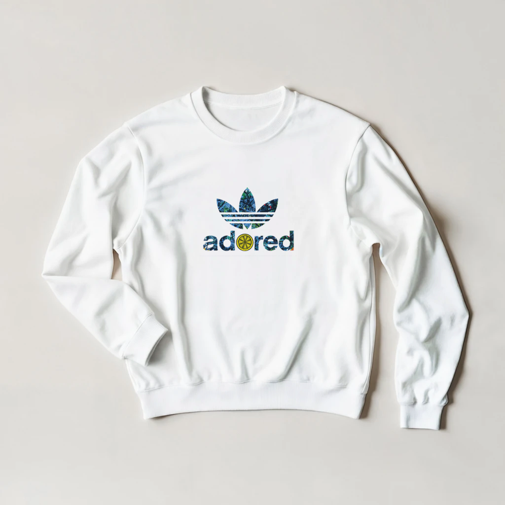 Adored Paint splat trefoil design sweatshirt - White