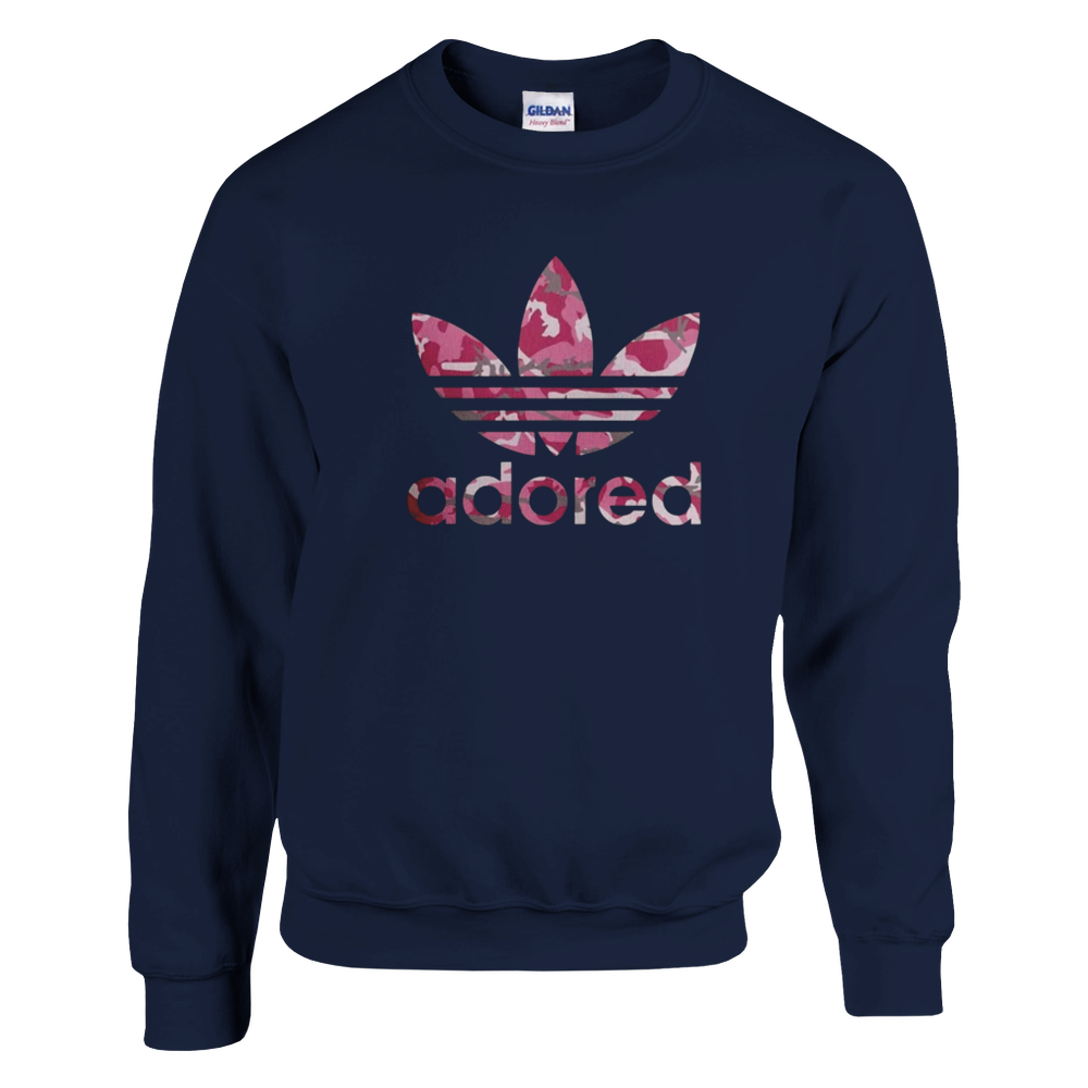 Adored pink camo trefoil design sweatshirt