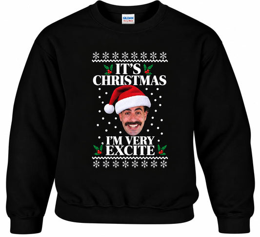 Borat "Its Christmas, I'm very excite" Christmas Jumper