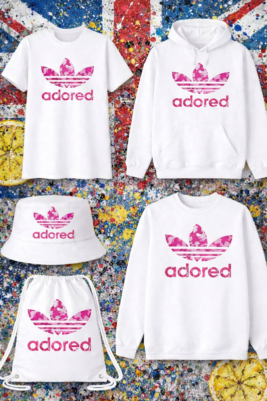 Motif rose camouflé à trèfle stylisé
