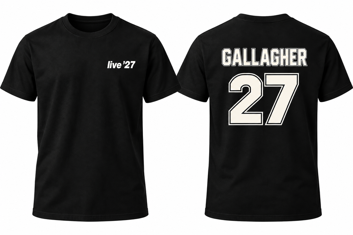 Live '27 Short sleeved T-shirt (Gallagher 27)