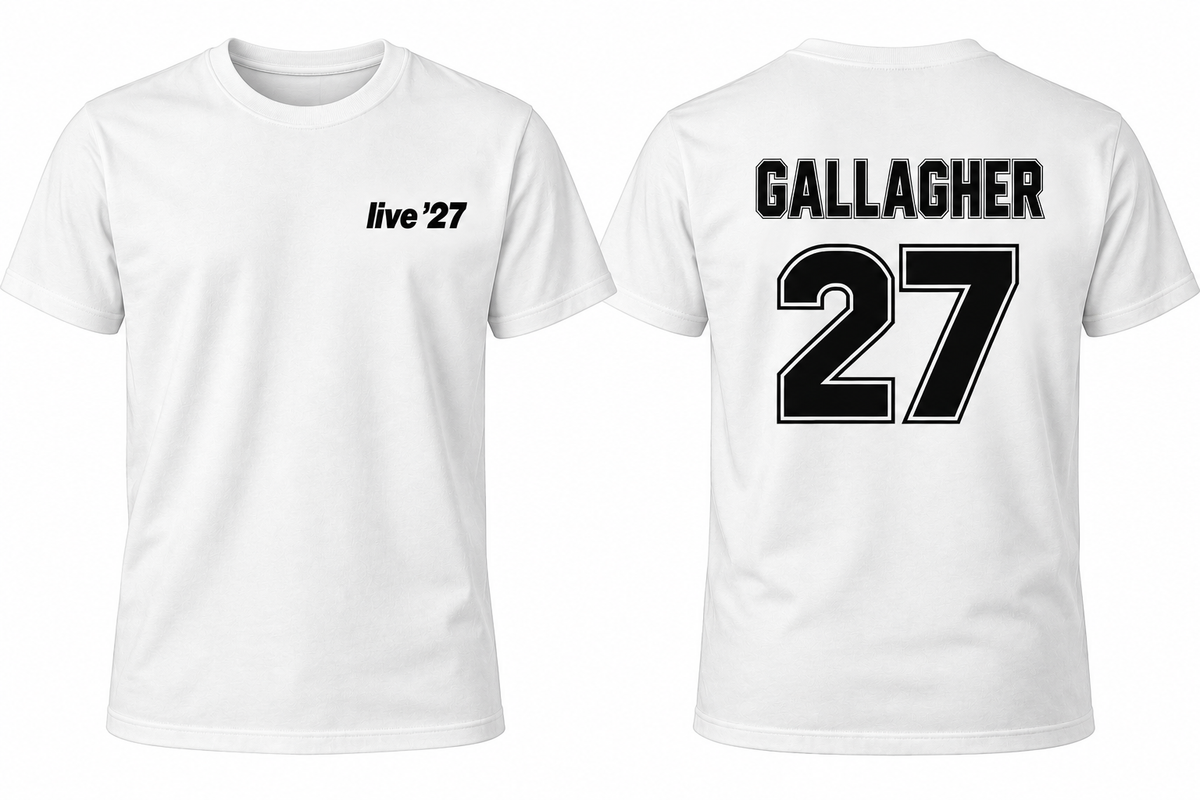 Live '27 Short sleeved T-shirt (Gallagher 27)